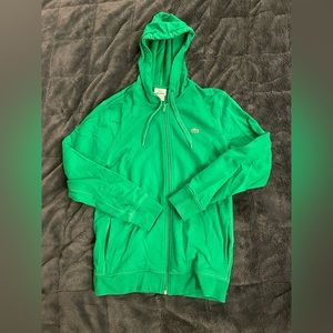 Lacoste Zip Up Hoodie Green